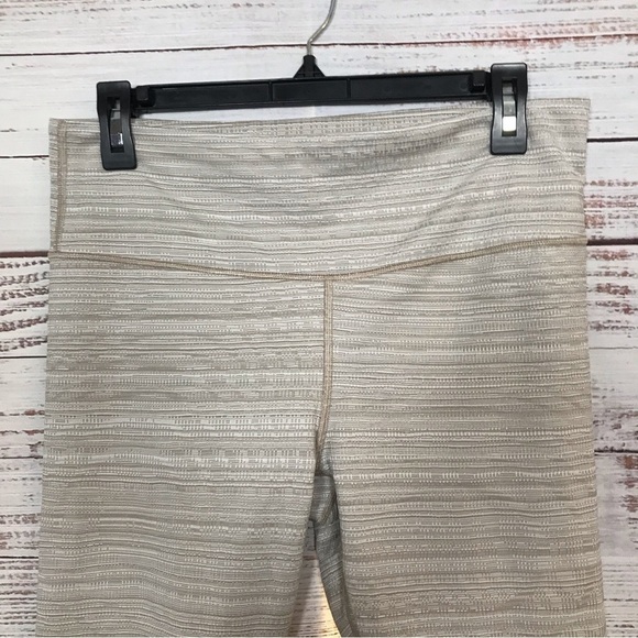 ATHLETA High rise striped textured size large ankle workout yoga leggings - Picture 5 of 8